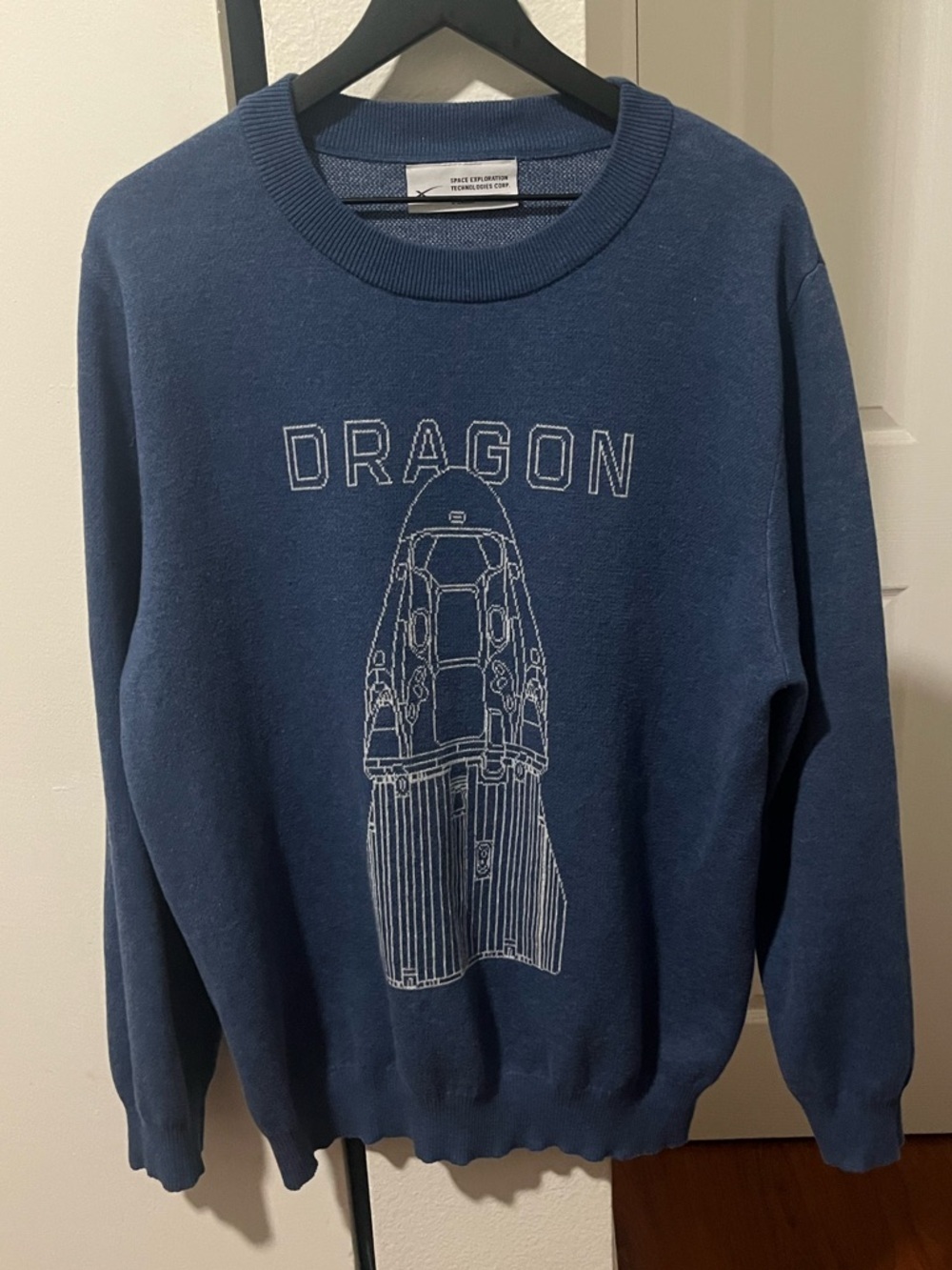 SpaceX Dragon Capsule
Graphic Sweater Blue Mens - Picture 2 of 7